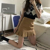 High Waist Sexy Mini Pleated Skirts